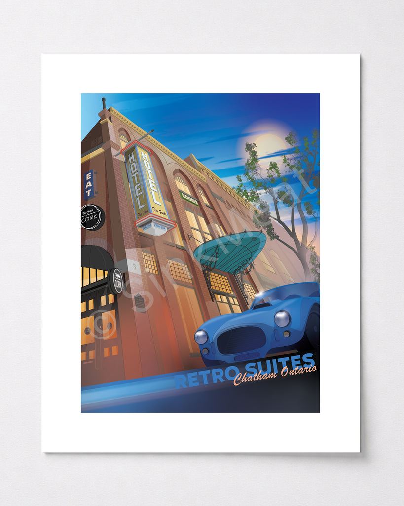 Chatham Ontario Retro Suites Art Print