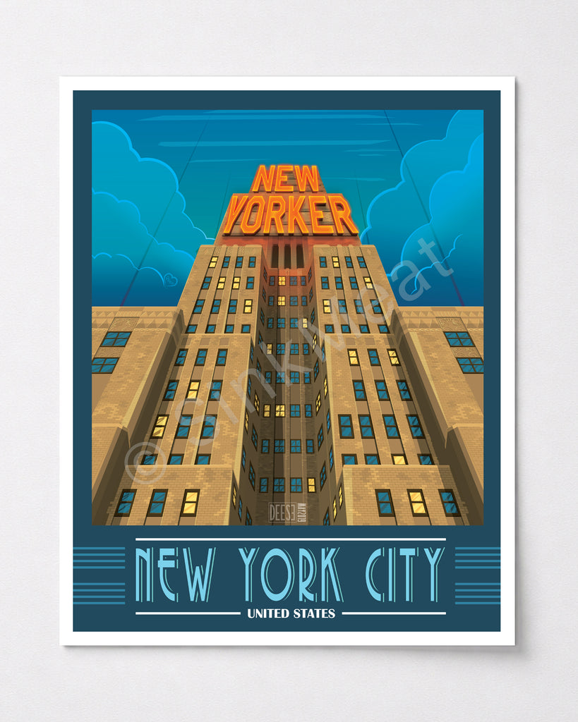 The New Yorker Hotel Art Print