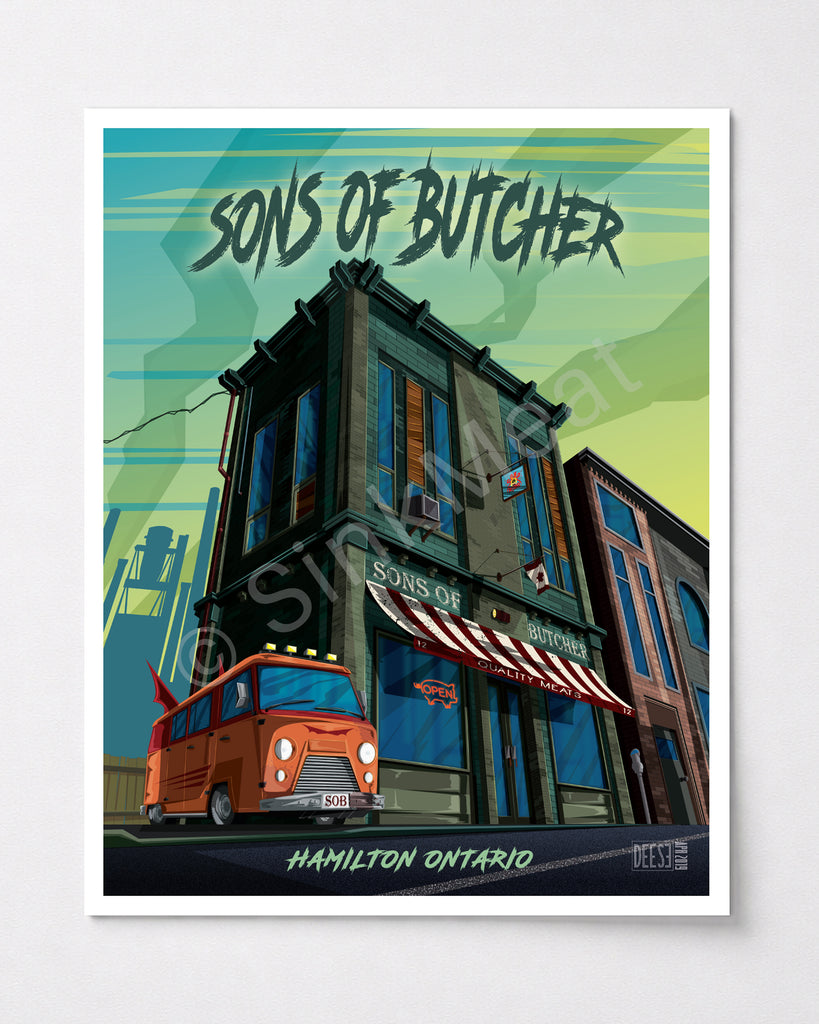 Sons Of Butcher, Hamilton Art Print