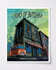 Sons Of Butcher, Hamilton Art Print