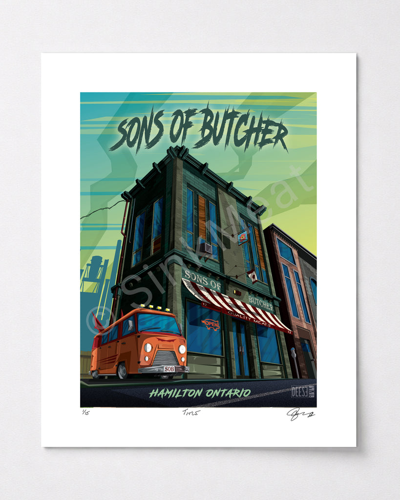 Sons Of Butcher, Hamilton Art Print