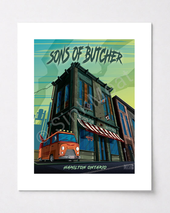 Sons Of Butcher, Hamilton Art Print