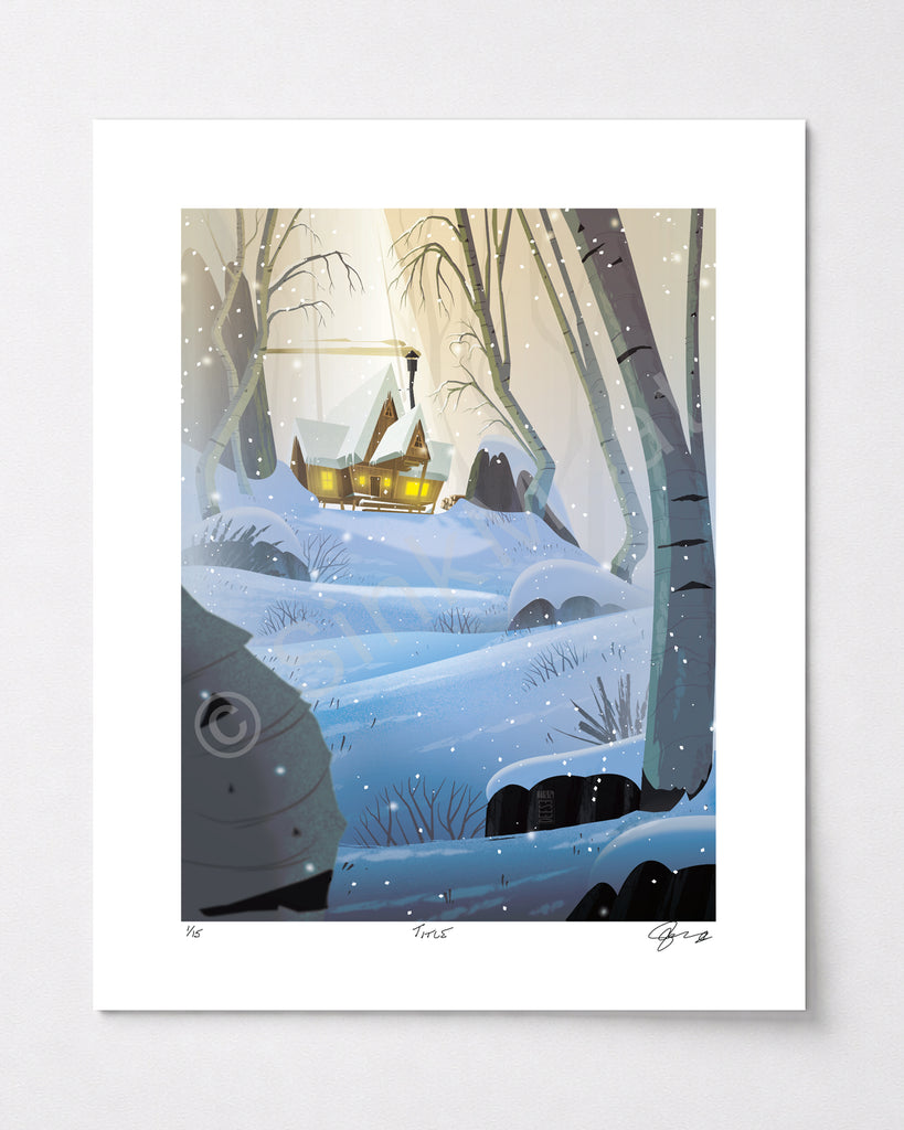 Winter Snowasis Art Print