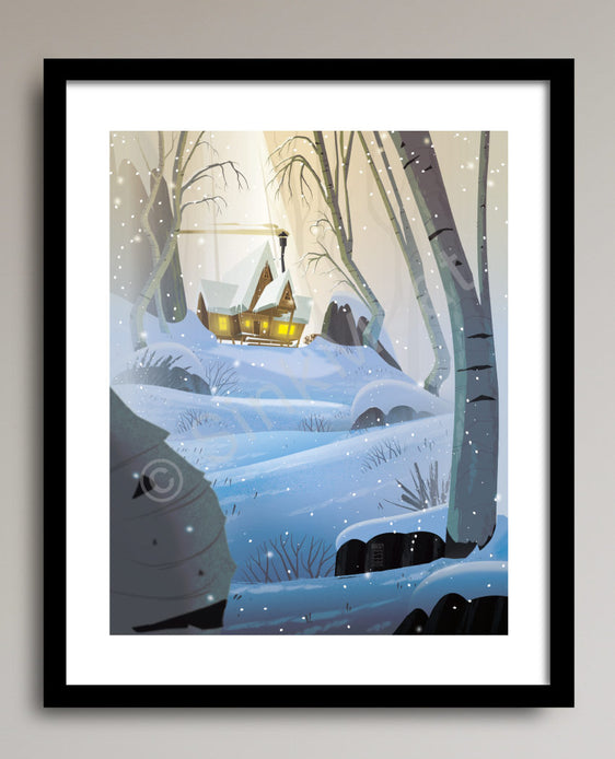 Winter Snowasis Art Print