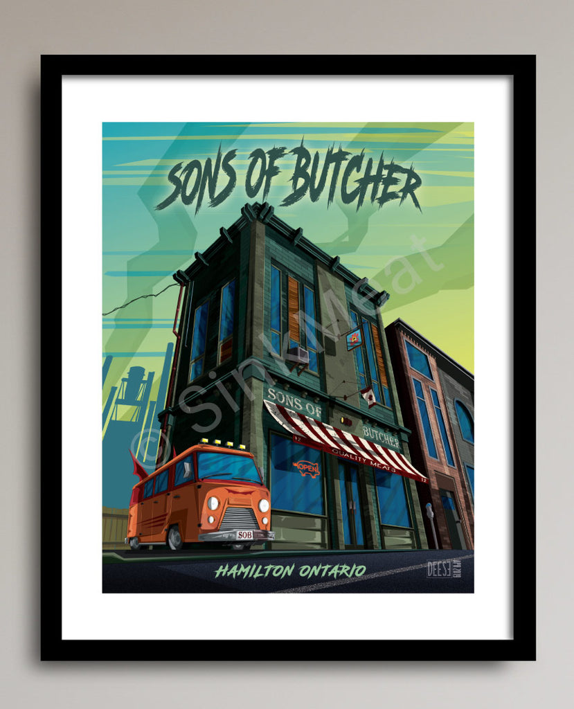 Sons Of Butcher, Hamilton Art Print
